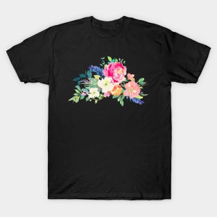 Floral Watercolor, Pink Peonies T-Shirt